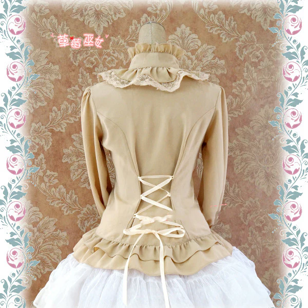 Stand Coallr Silk Retro Lolita Blouse - Image 16