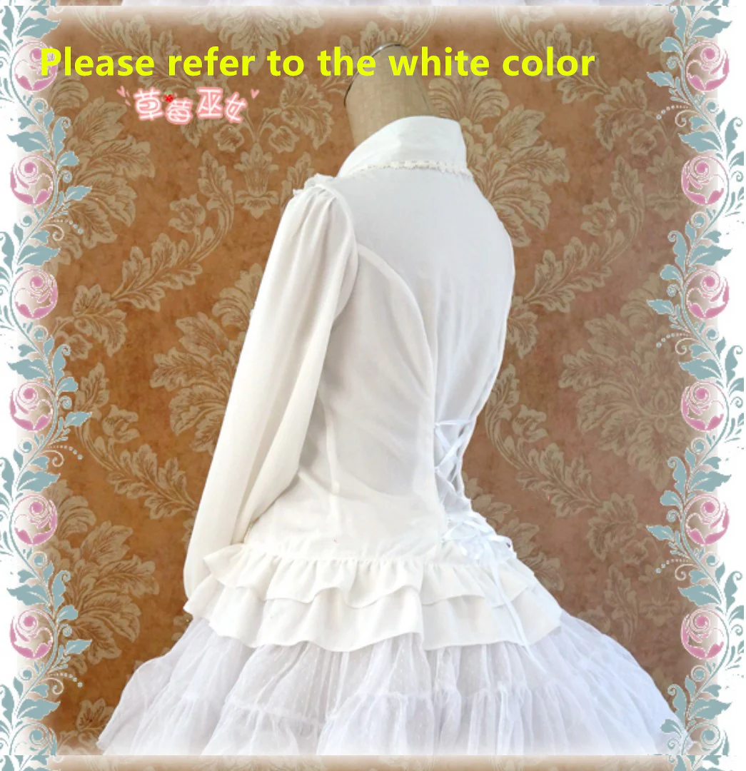 Stand Coallr Silk Retro Lolita Blouse - Image 17