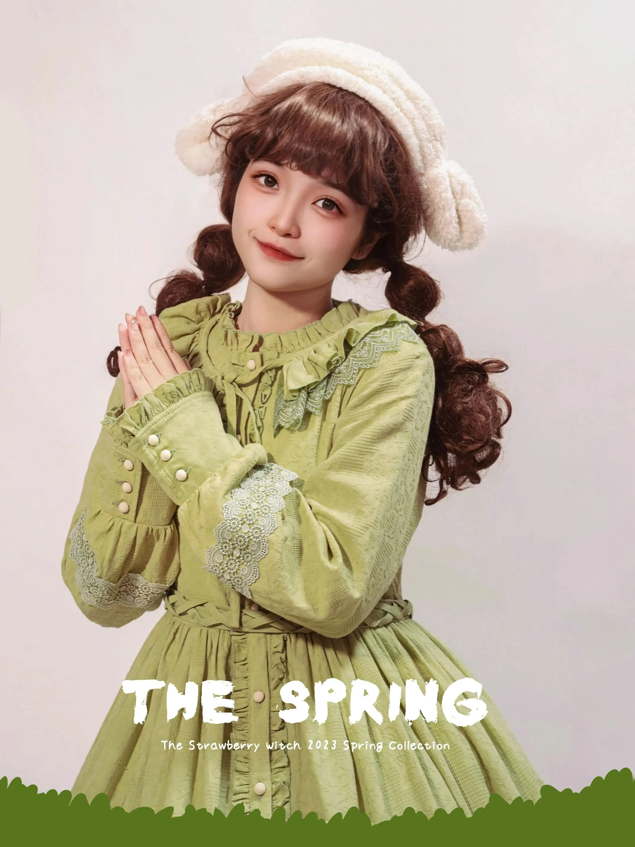 The Spring - Cotton Lolita OP Dress with Long Sleeve - Image 15
