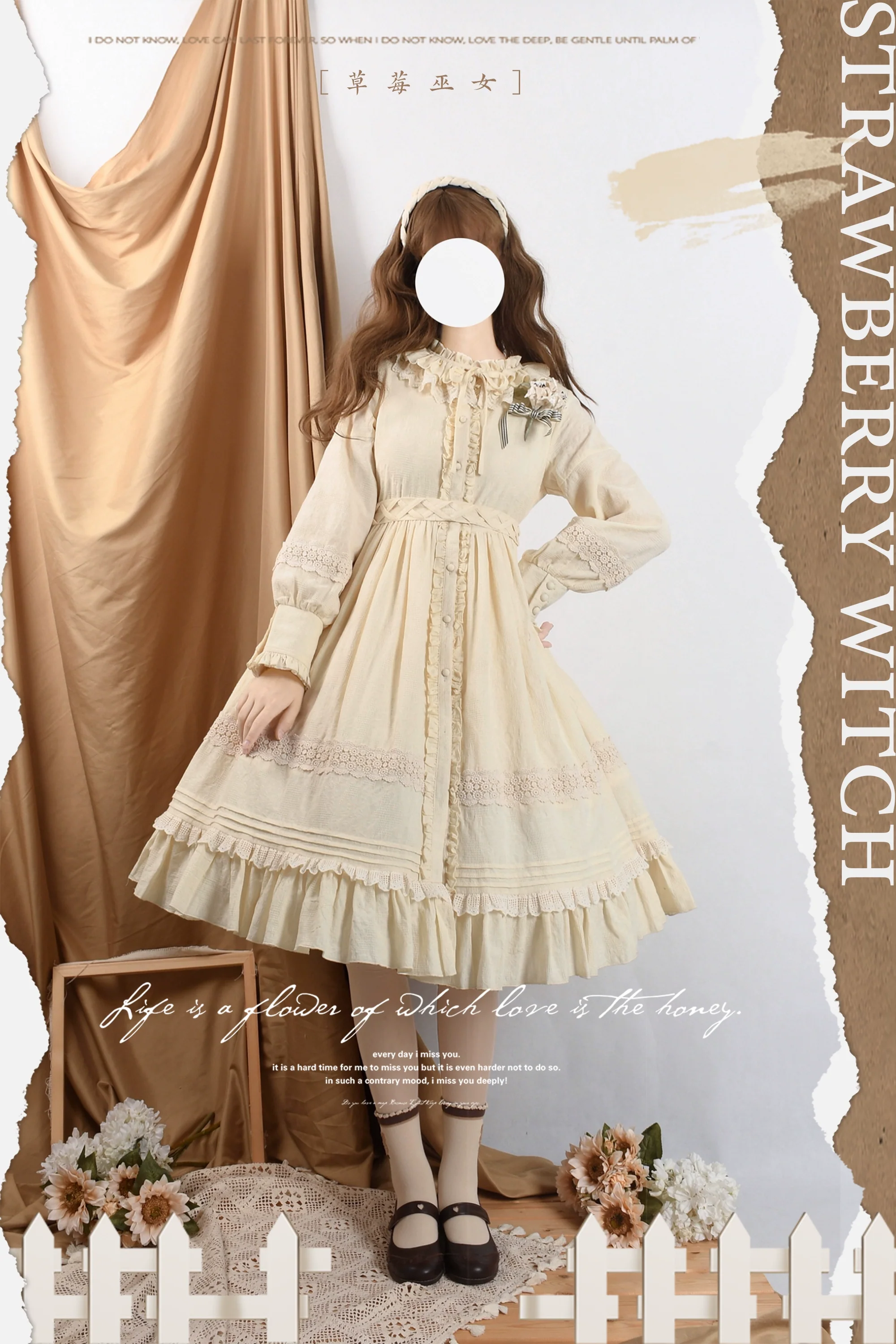 The Spring - Cotton Lolita OP Dress with Long Sleeve - Image 19