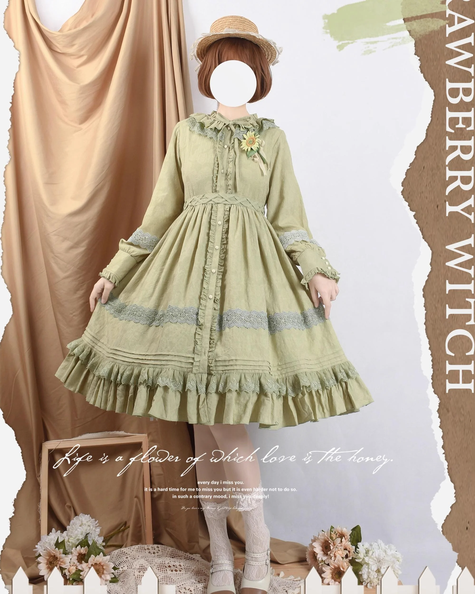 The Spring - Cotton Lolita OP Dress with Long Sleeve - Image 3