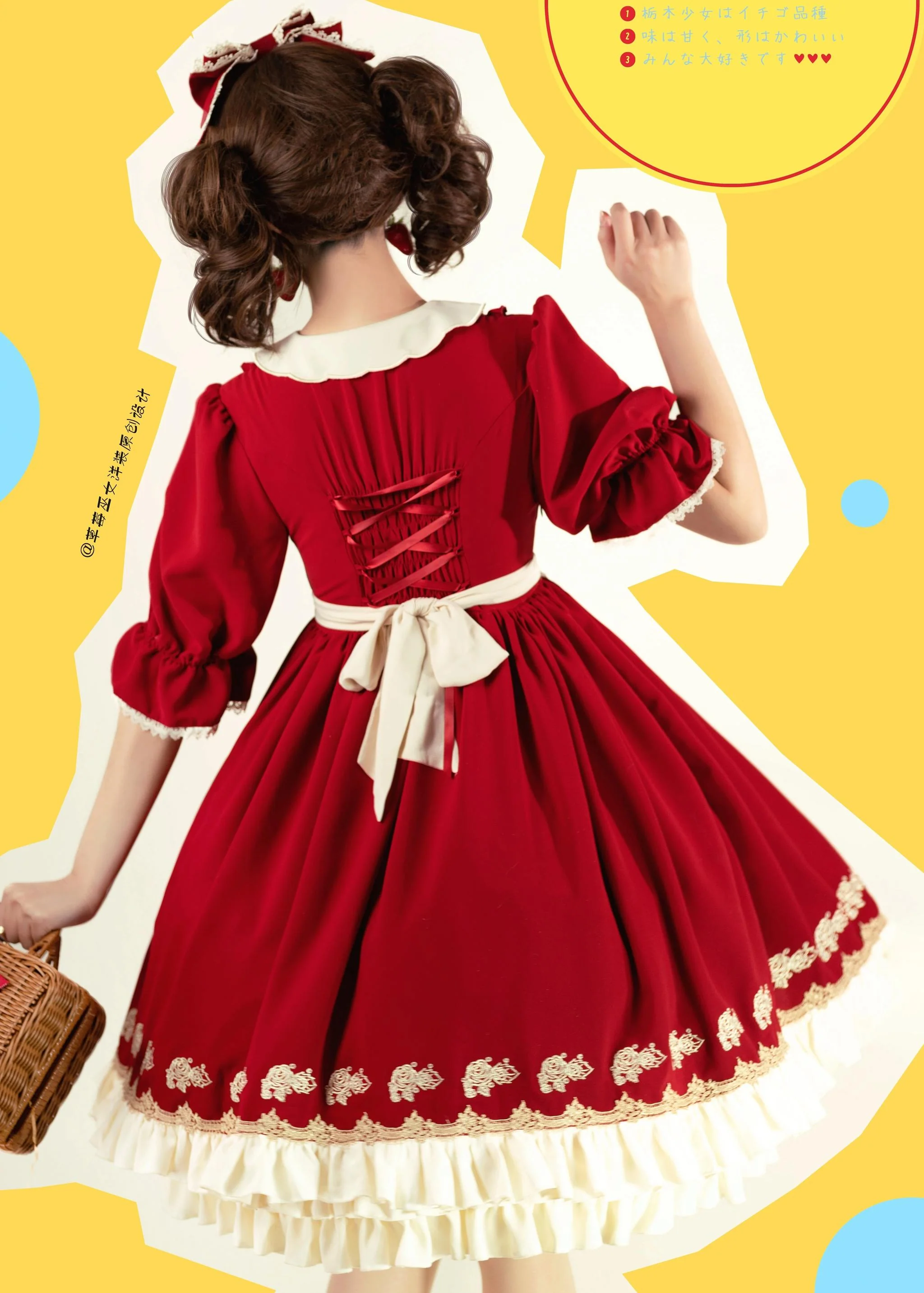 Tochigi Girl - Sweet Lolita Strawberry Embroidered Dress - Image 11