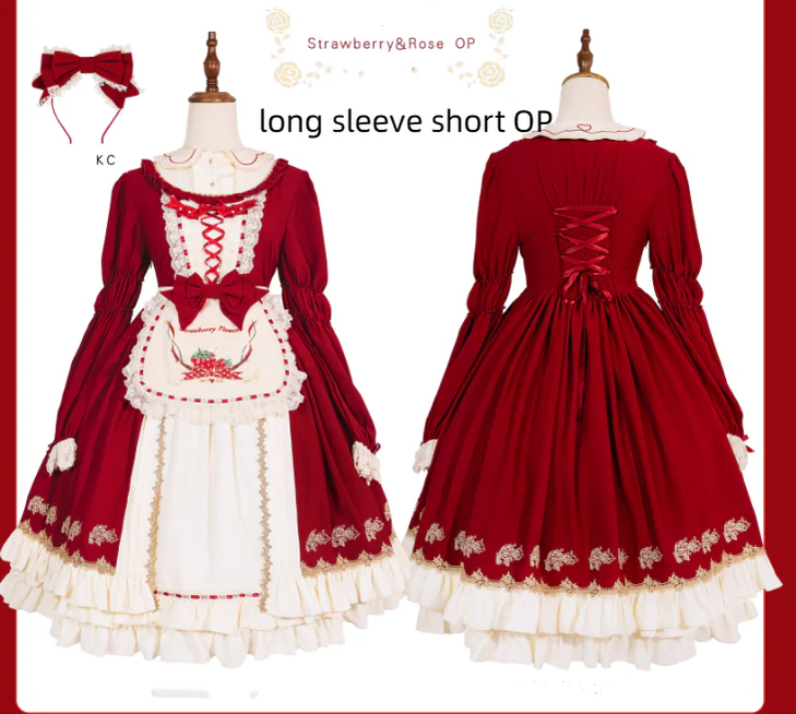 Tochigi Girl - Sweet Lolita Strawberry Embroidered Dress - Image 20