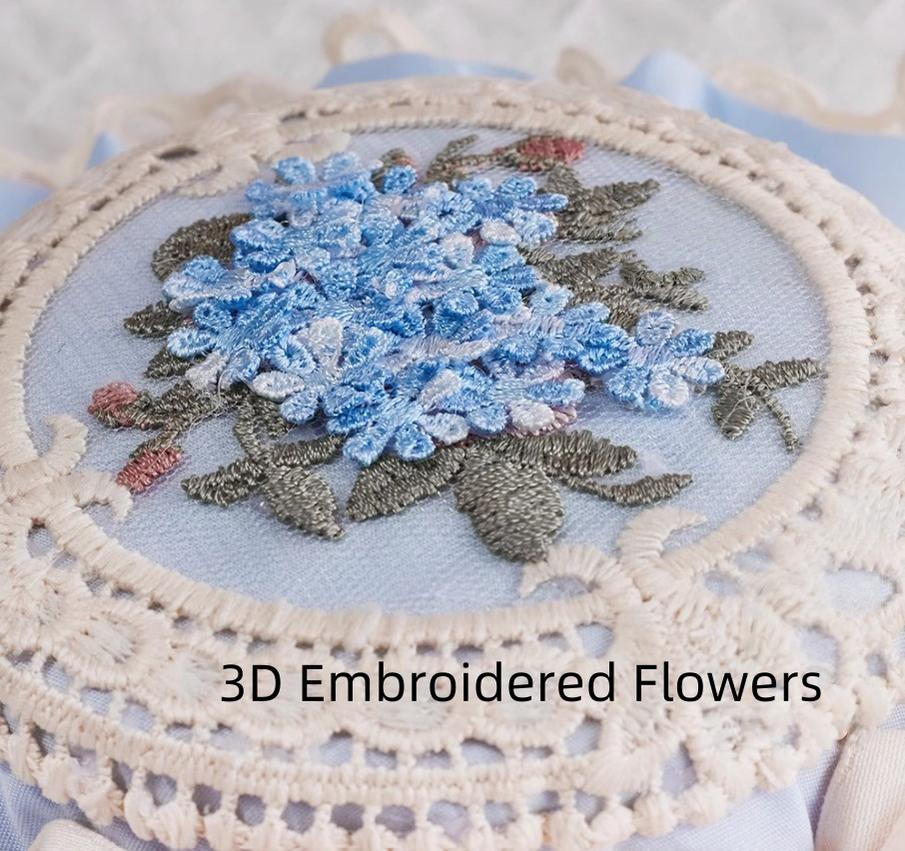 Sweet Lolita Top Hat, Floral Embroidery - Image 10