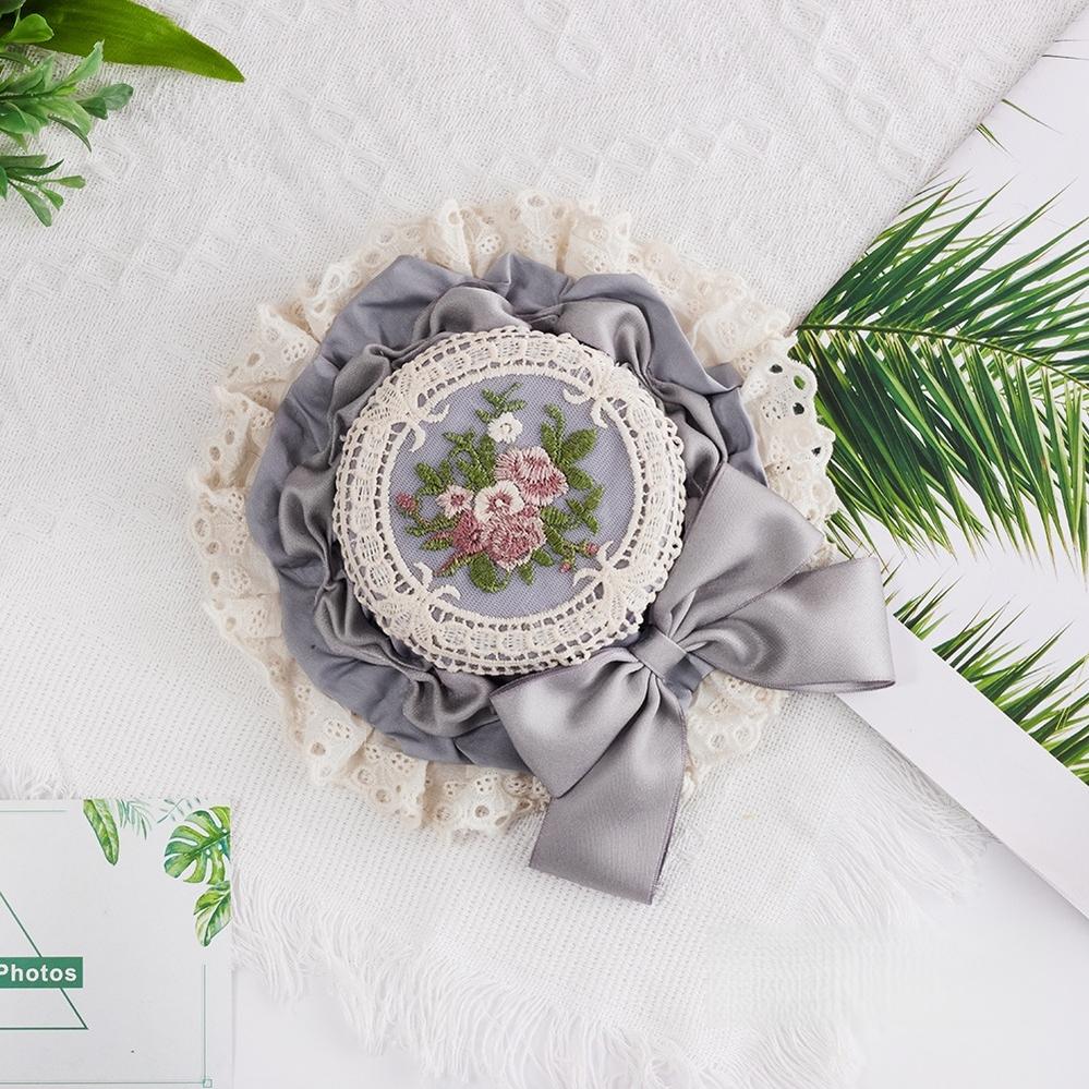 Sweet Lolita Top Hat, Floral Embroidery - Image 23