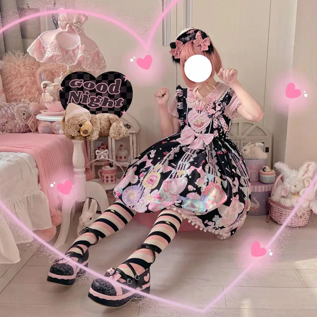 Suiyi - Sweetheart Knots - Sweet Lolita Dress Short Sleeve OP - Image 13