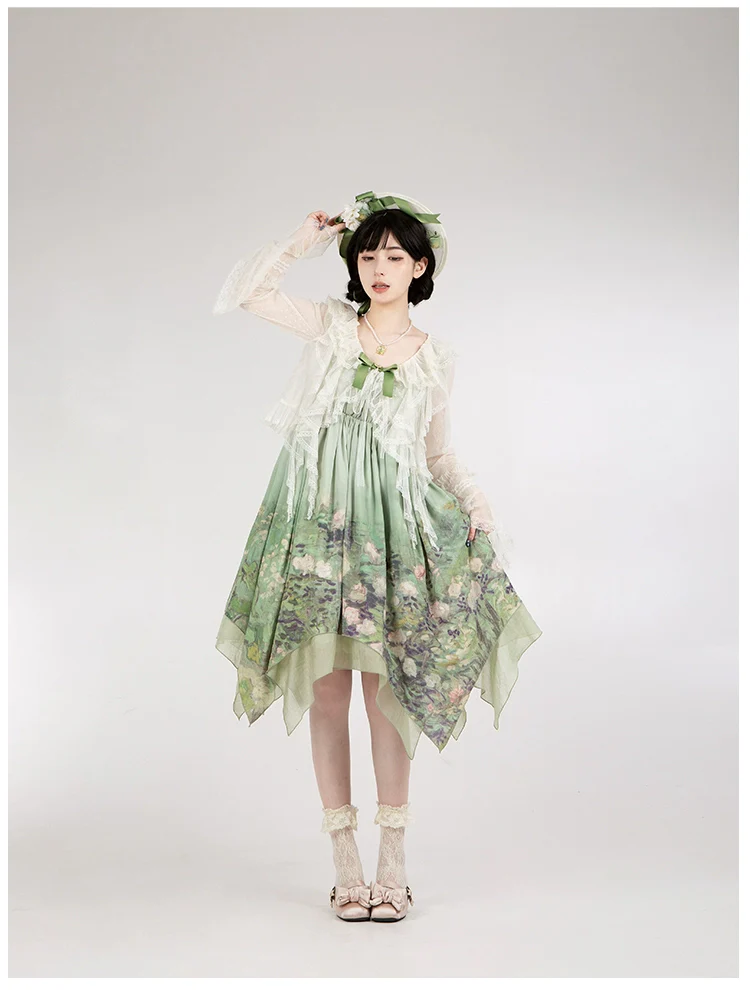 With PUJI - Letters and Poetry - Summer Classic Lolita Tulle Lace Bolero with Multi-Color - Image 10