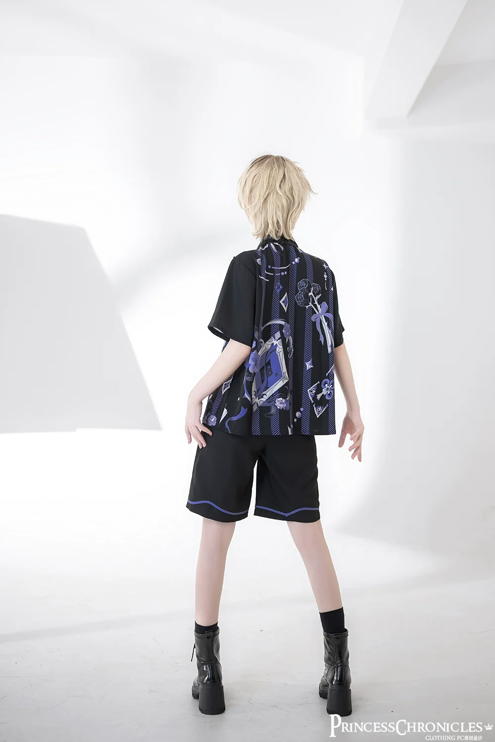 Summer Ouji Lolita Print Loose Shirt Outfit - Image 9