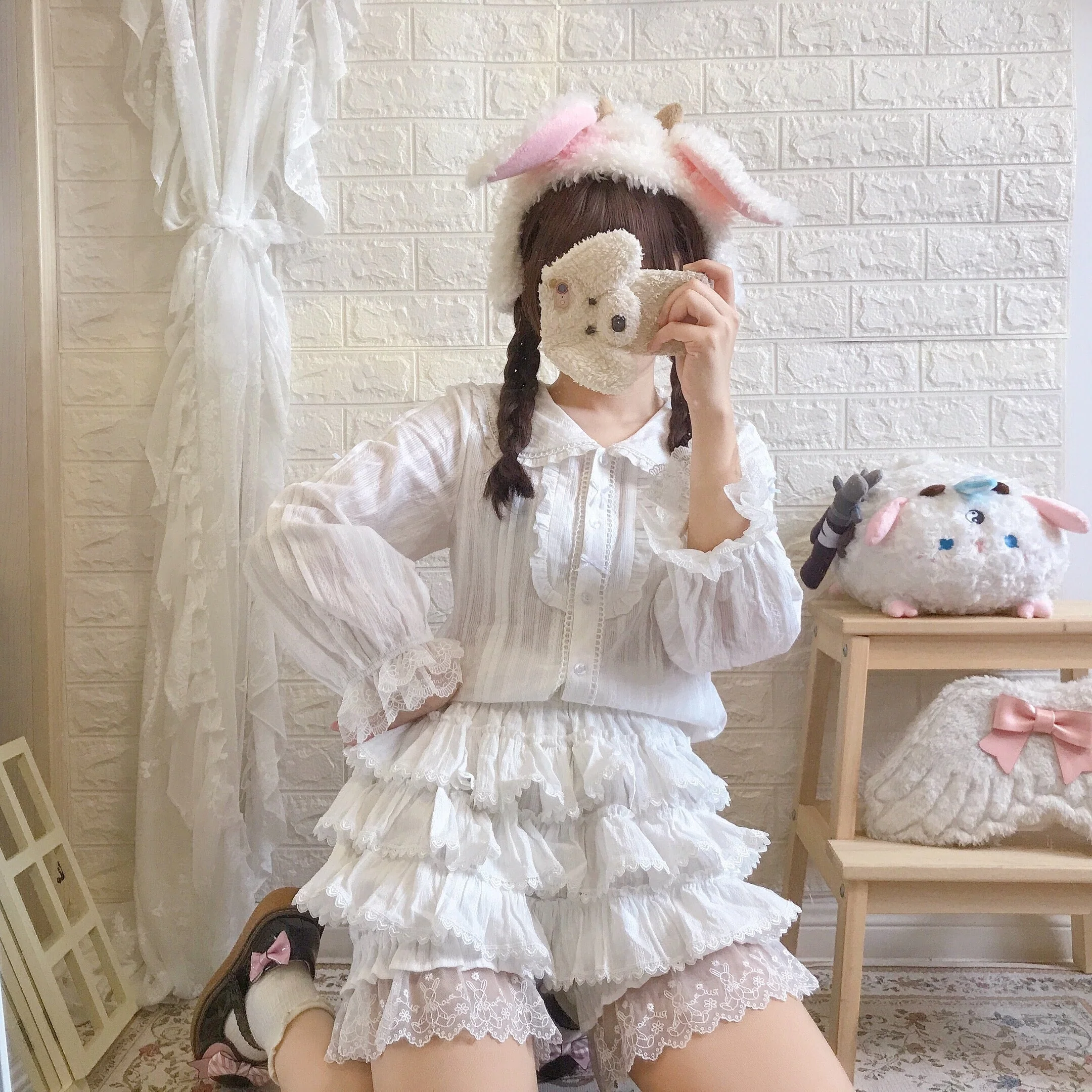 Summer Cotton Lolita Bloomers, Anti Exposure - Image 15