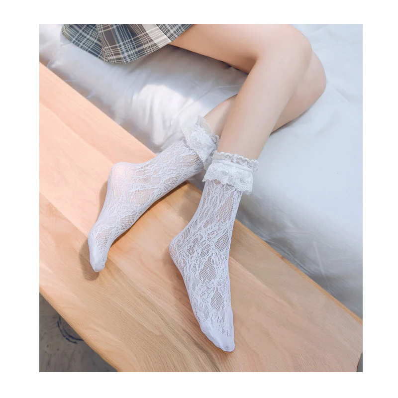 Summer Thin See-throug Lace Lolita Socks - Image 6
