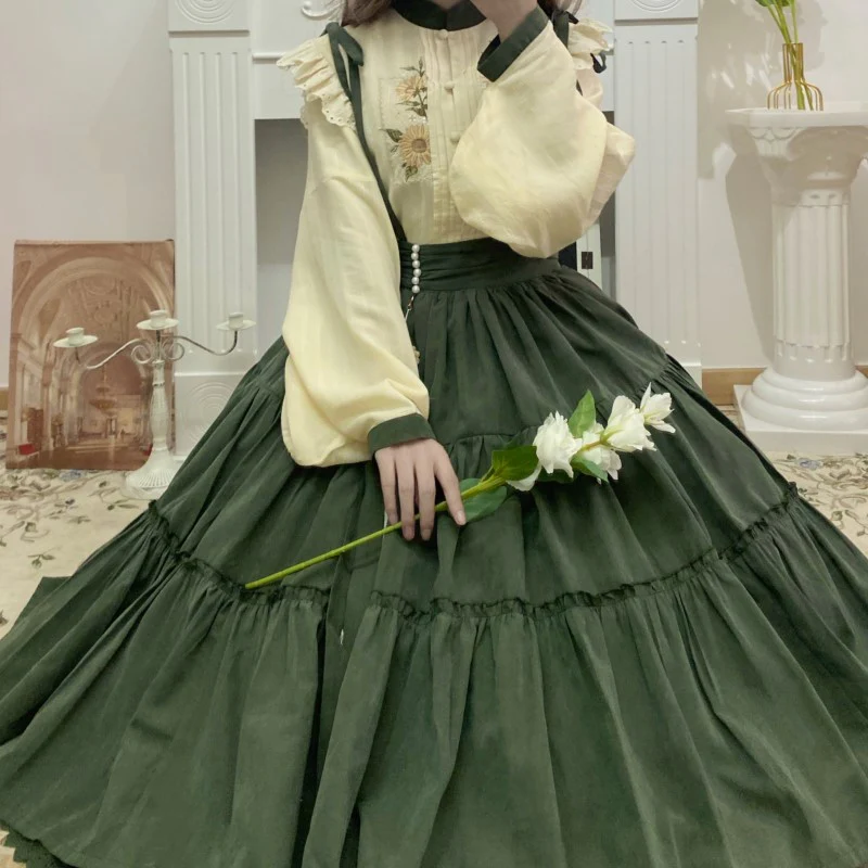 Meow Jun - Sunflower Appointment - Chinese Style Skirt and Blouse - Image 3