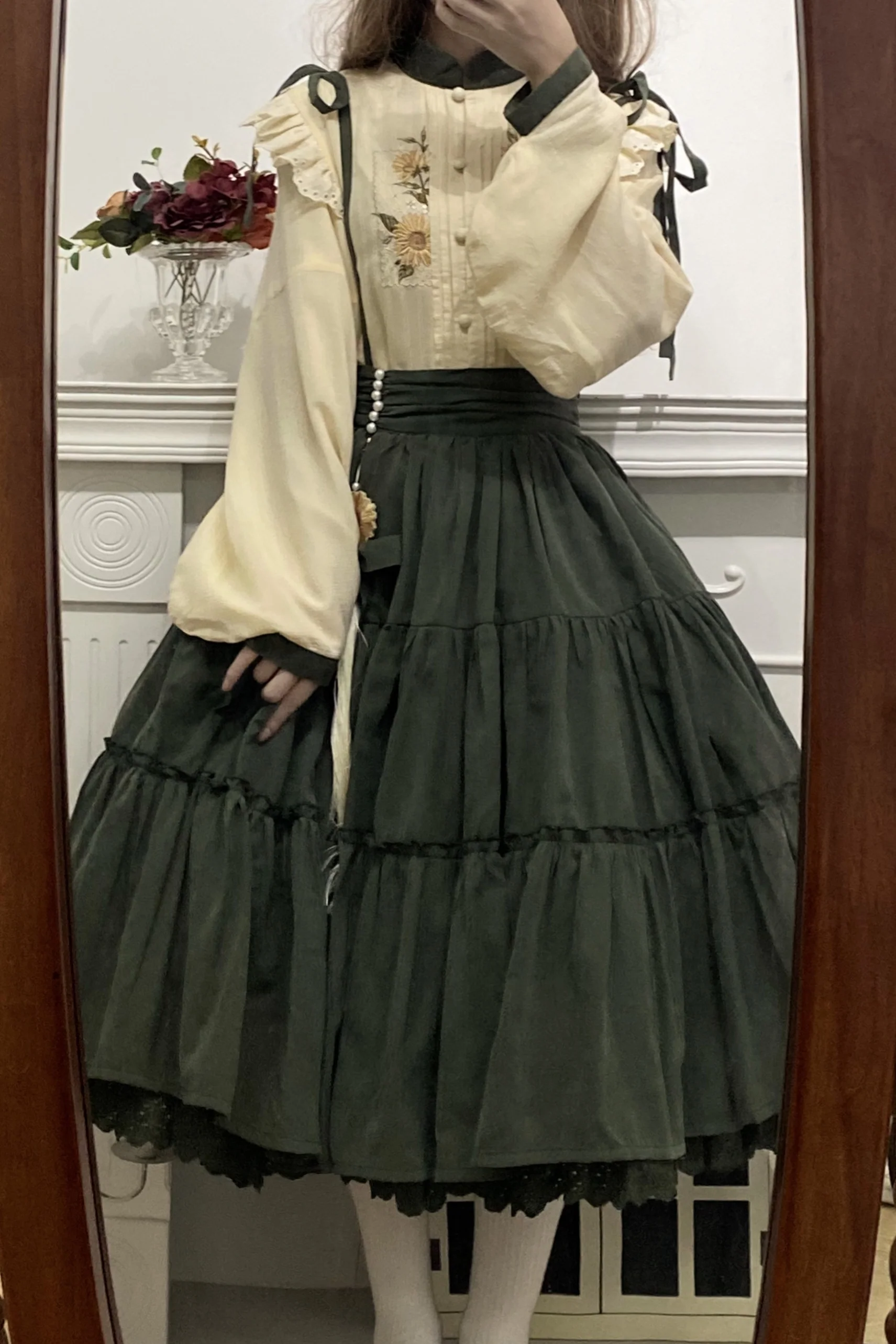Meow Jun - Sunflower Appointment - Chinese Style Skirt and Blouse - Image 8