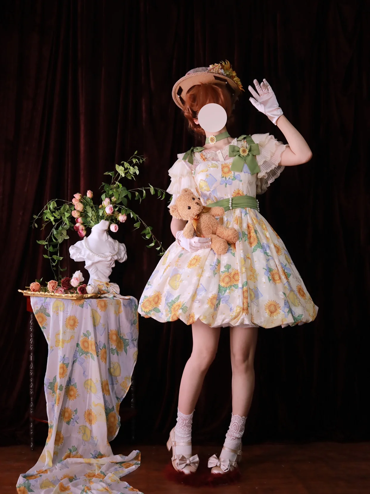 Akiyama Future Studio - Sunflower Print Lolita JSK Dress in Breathable Light Fabric - Image 23