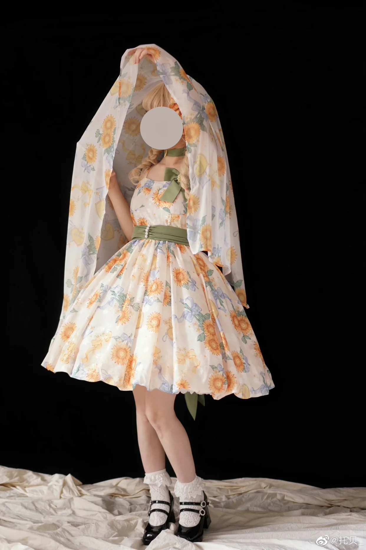 Akiyama Future Studio - Sunflower Print Lolita JSK Dress in Breathable Light Fabric - Image 28