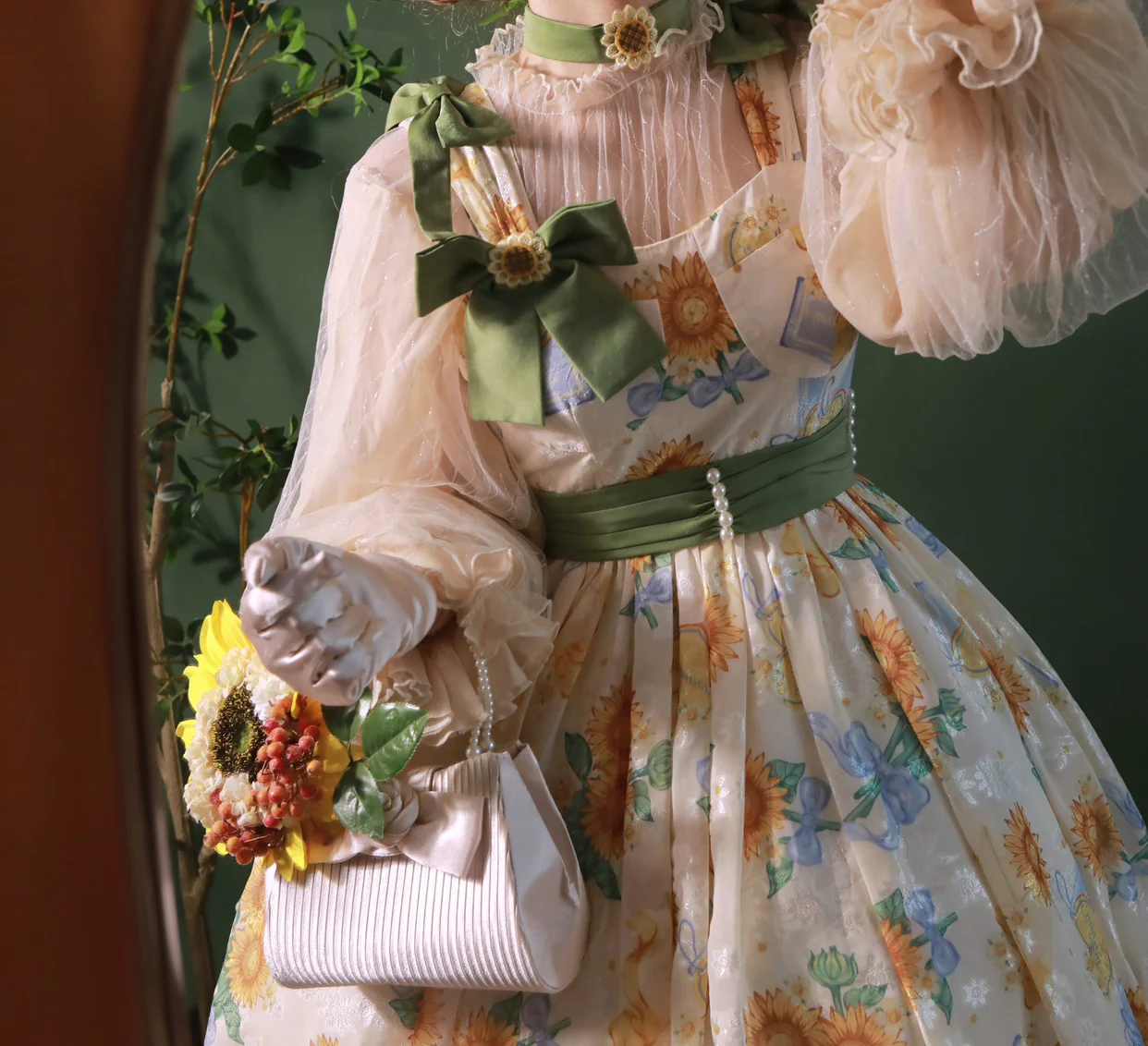 Akiyama Future Studio - Sunflower Print Lolita JSK Dress in Breathable Light Fabric - Image 51