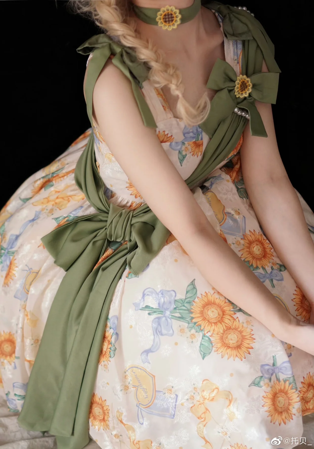 Akiyama Future Studio - Sunflower Print Lolita JSK Dress in Breathable Light Fabric - Image 52