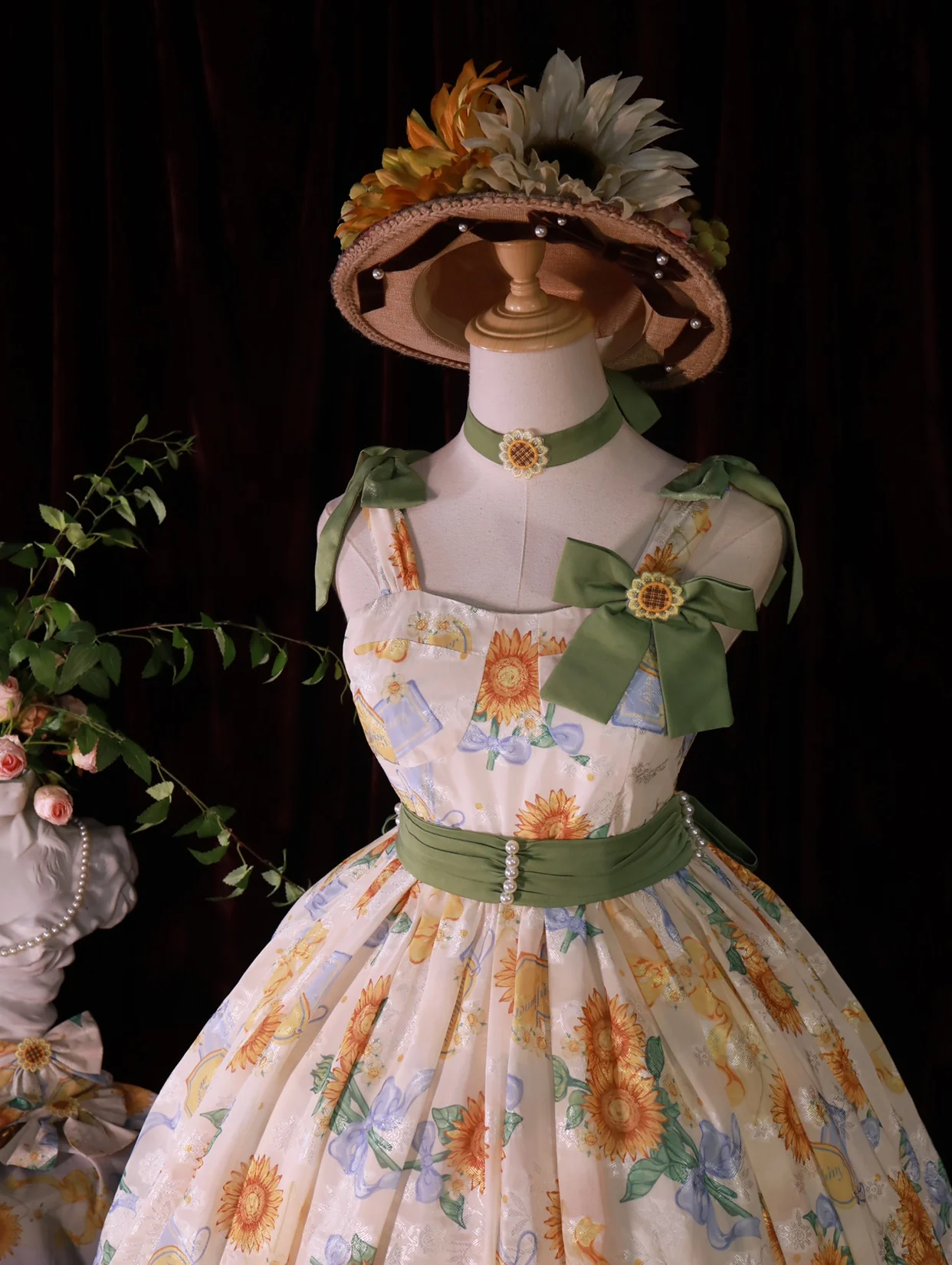 Akiyama Future Studio - Sunflower Print Lolita JSK Dress in Breathable Light Fabric - Image 54