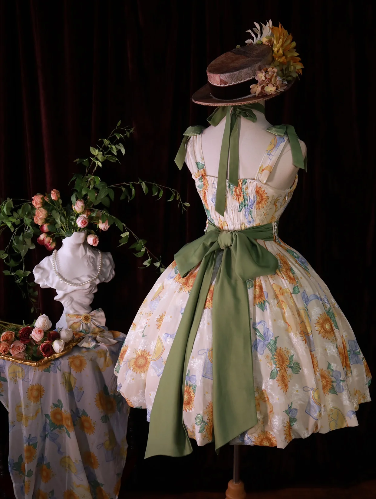 Akiyama Future Studio - Sunflower Print Lolita JSK Dress in Breathable Light Fabric - Image 55