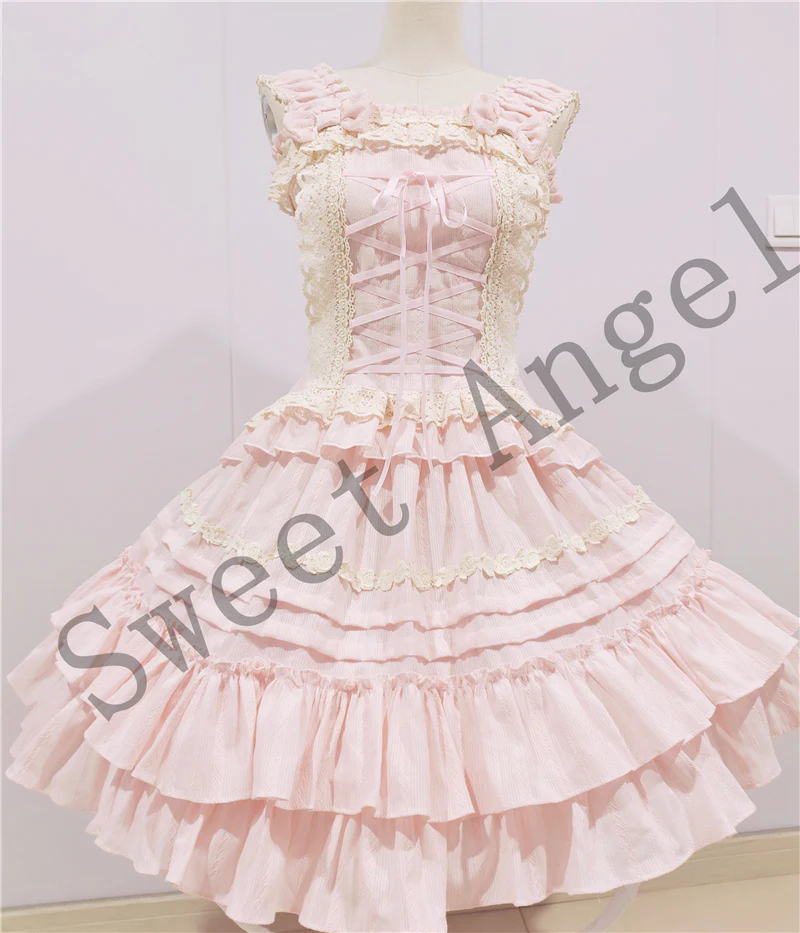 Balletcore Sweet Lolita Pink Dress Set - Image 8