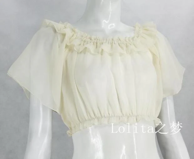 Daily Lolita Flutter Sleeve Shirt Multicolors - Image 4