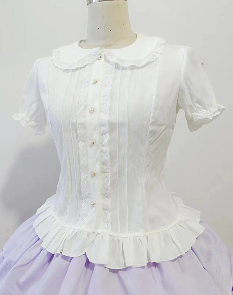 Daily Lolita White Short Sleeve Shirt