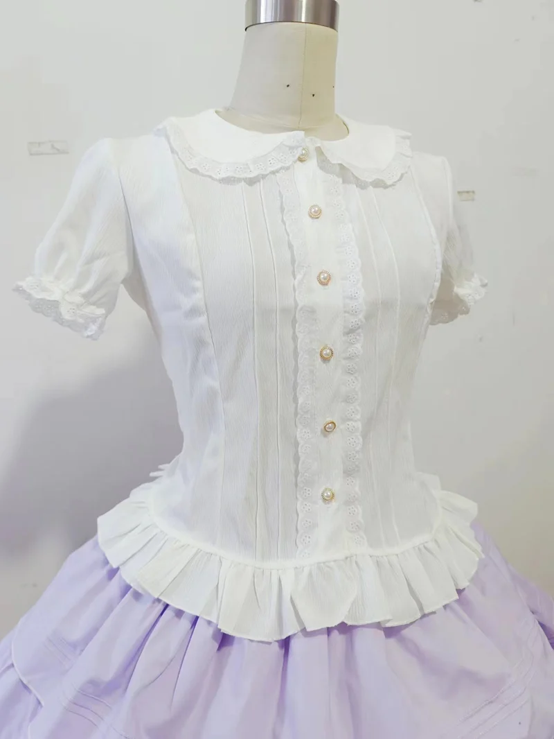 Daily Lolita White Short Sleeve Shirt - Image 2