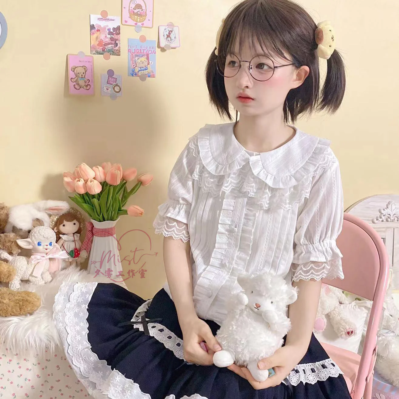 Sweet Lolita Golilla Short Sleeve Shirt - Image 6