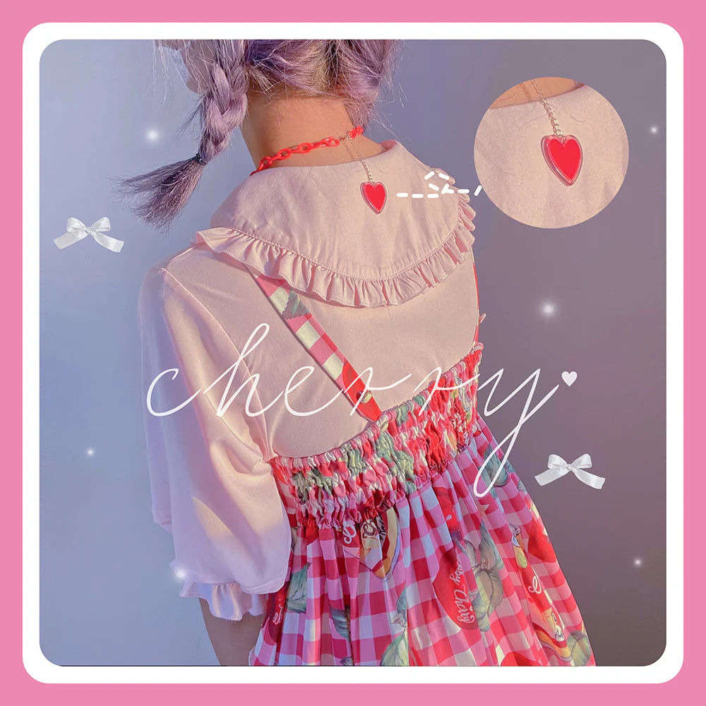 Sweet Cherry Lolita Plastic Necklace Ring - Image 12