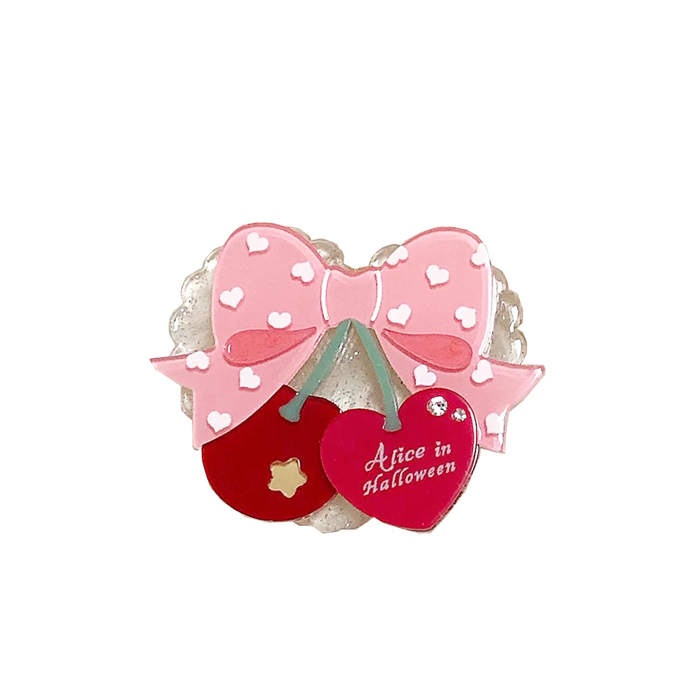Sweet Cherry Lolita Plastic Necklace Ring - Image 5