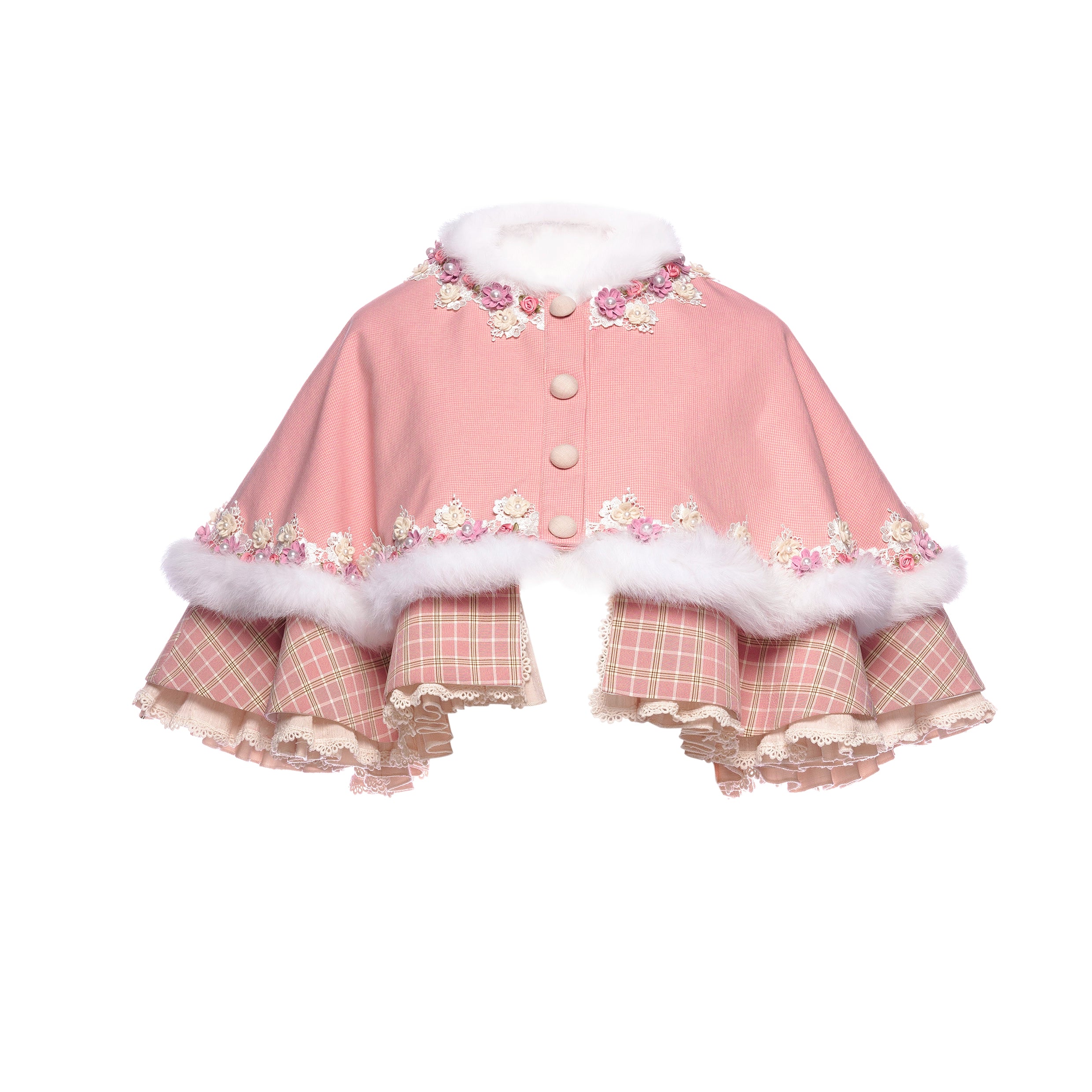 Youpairui - Helford - Sweet Coordinated Lolita Suit Pink Plaid Lolita SK Set - Image 25