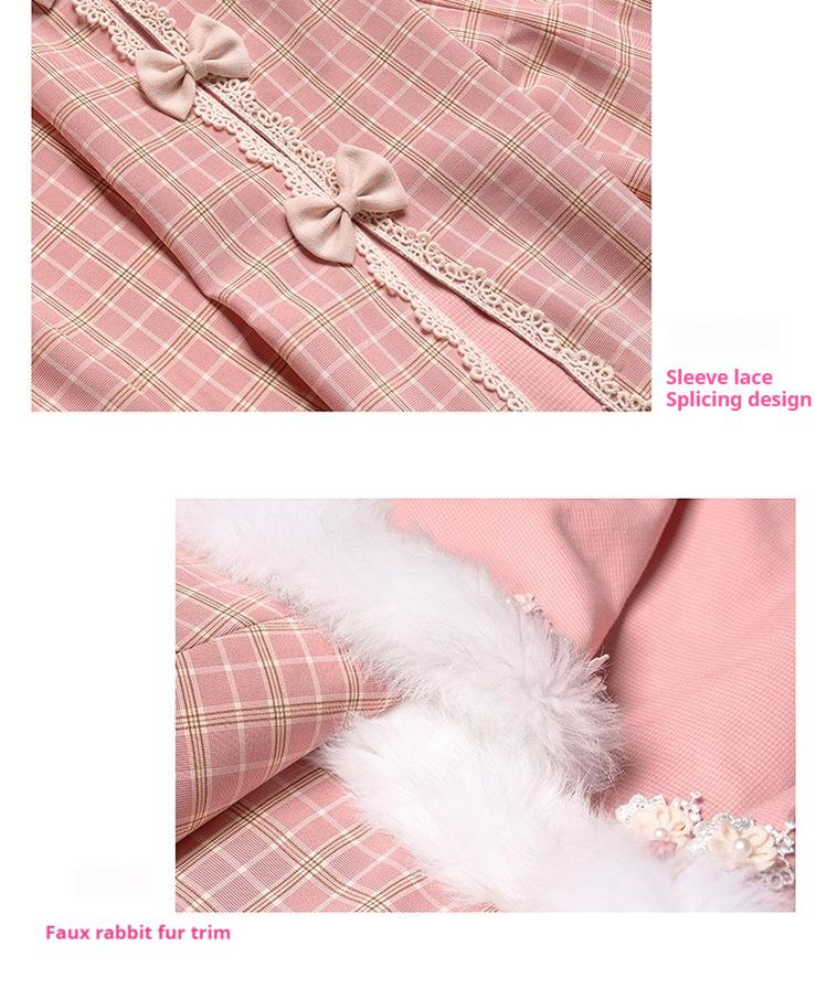 Youpairui - Helford - Sweet Coordinated Lolita Suit Pink Plaid Lolita SK Set - Image 36