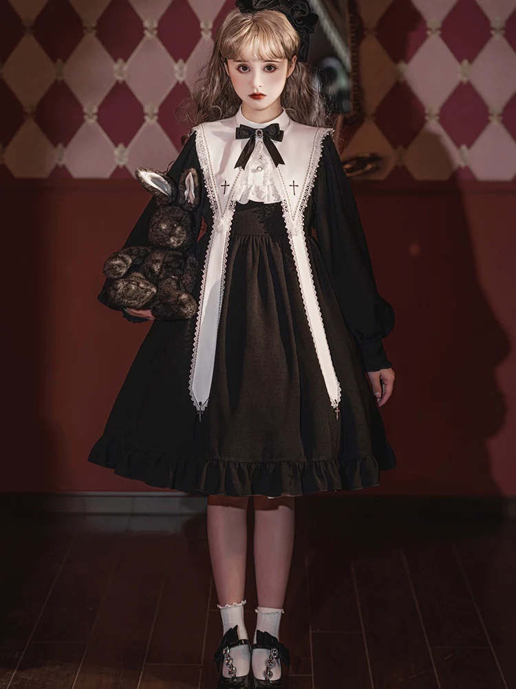 Sweet Date - Gothic Lolita Dress Black Nun OP for Halloween - Image 18