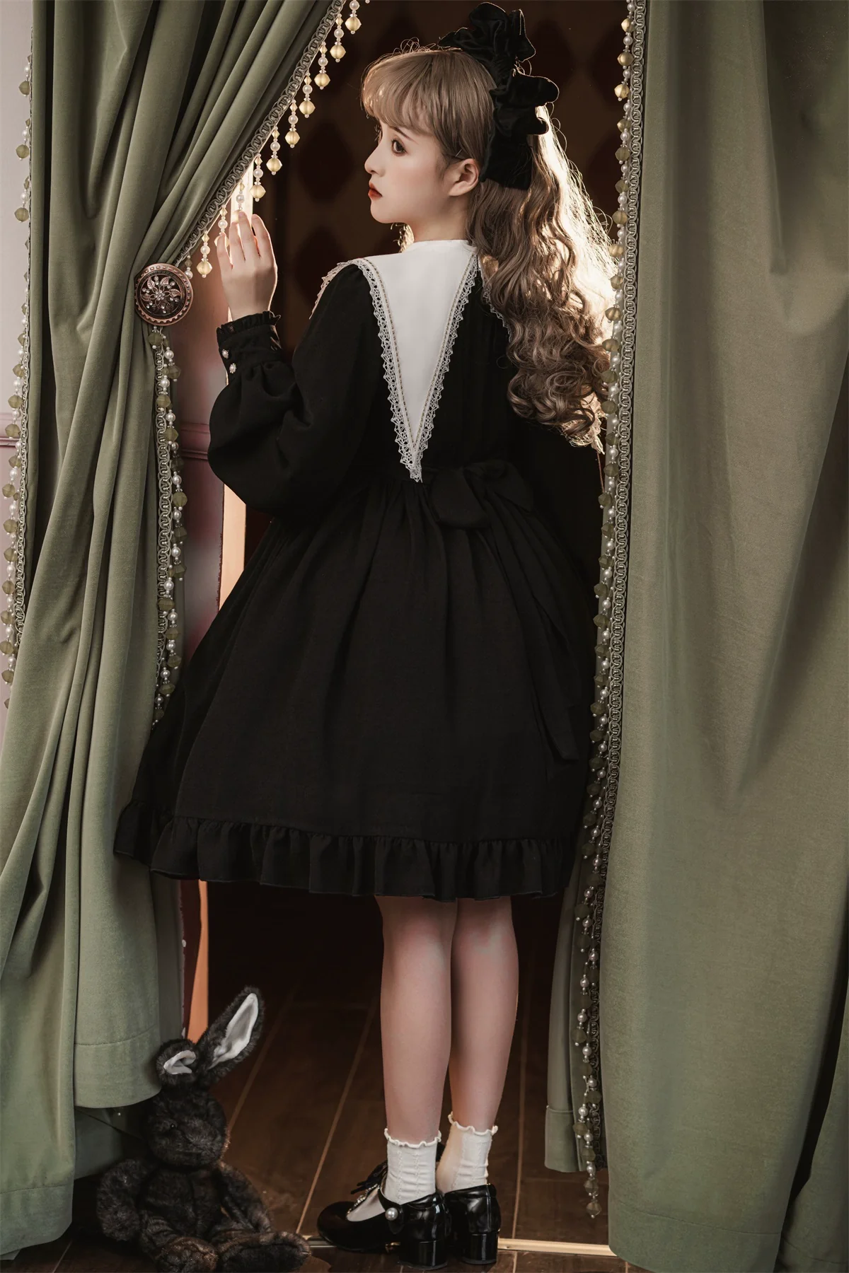 Sweet Date - Gothic Lolita Dress Black Nun OP for Halloween - Image 8