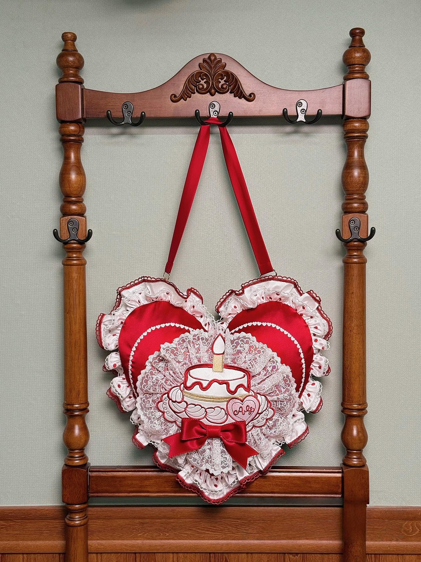 Shuang Sheng Xiao Xiong - Bite The Cake - Sweet Lolita Accessories, Red & White Polka Dots - Image 29