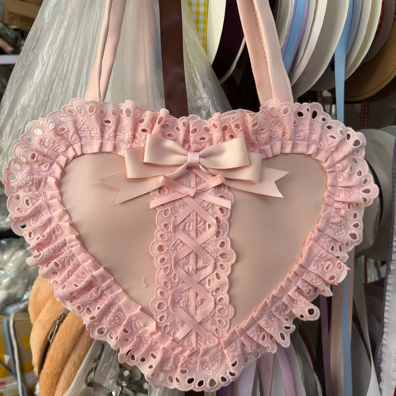 Sweet Lolita Bag Heart-shaped Lace Bag Multicolors - Image 16