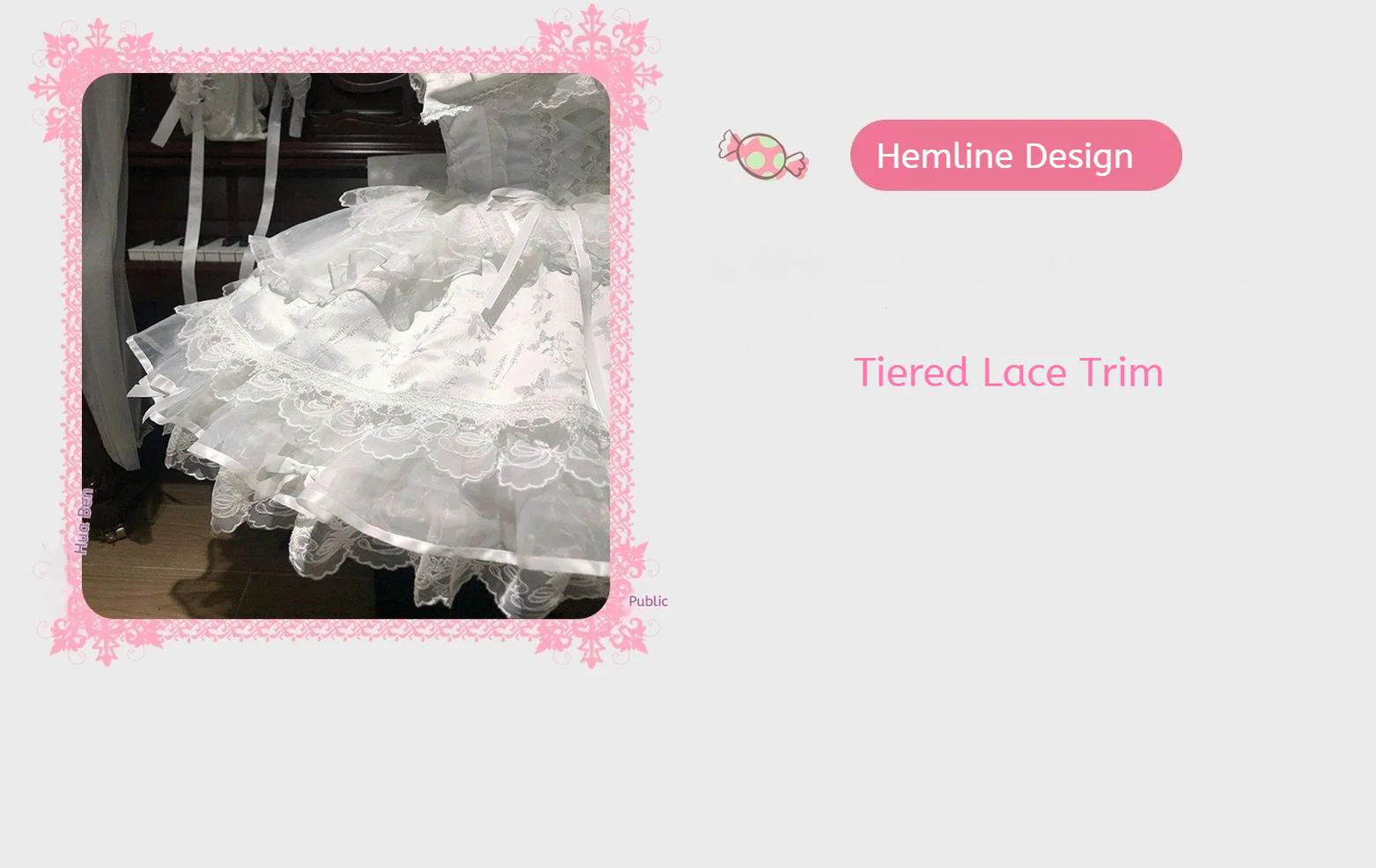 Fleeting Isle - Sweet Lolita Ballet Style Jumper Dress - Image 12