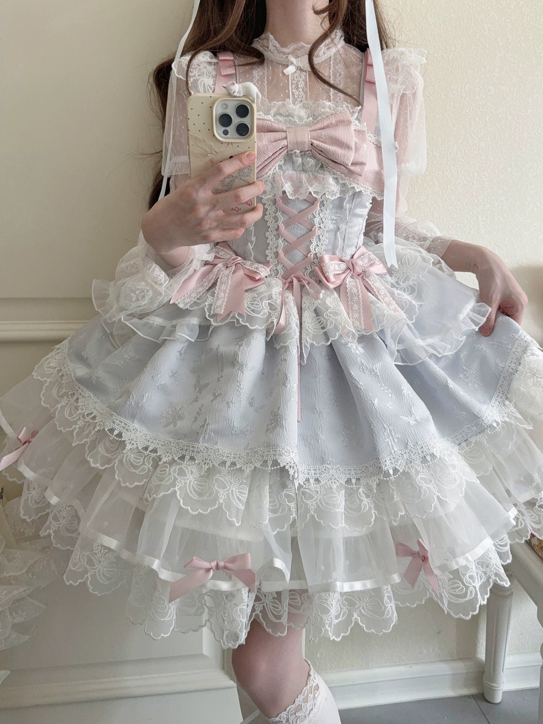 Fleeting Isle - Sweet Lolita Ballet Style Jumper Dress - Image 25