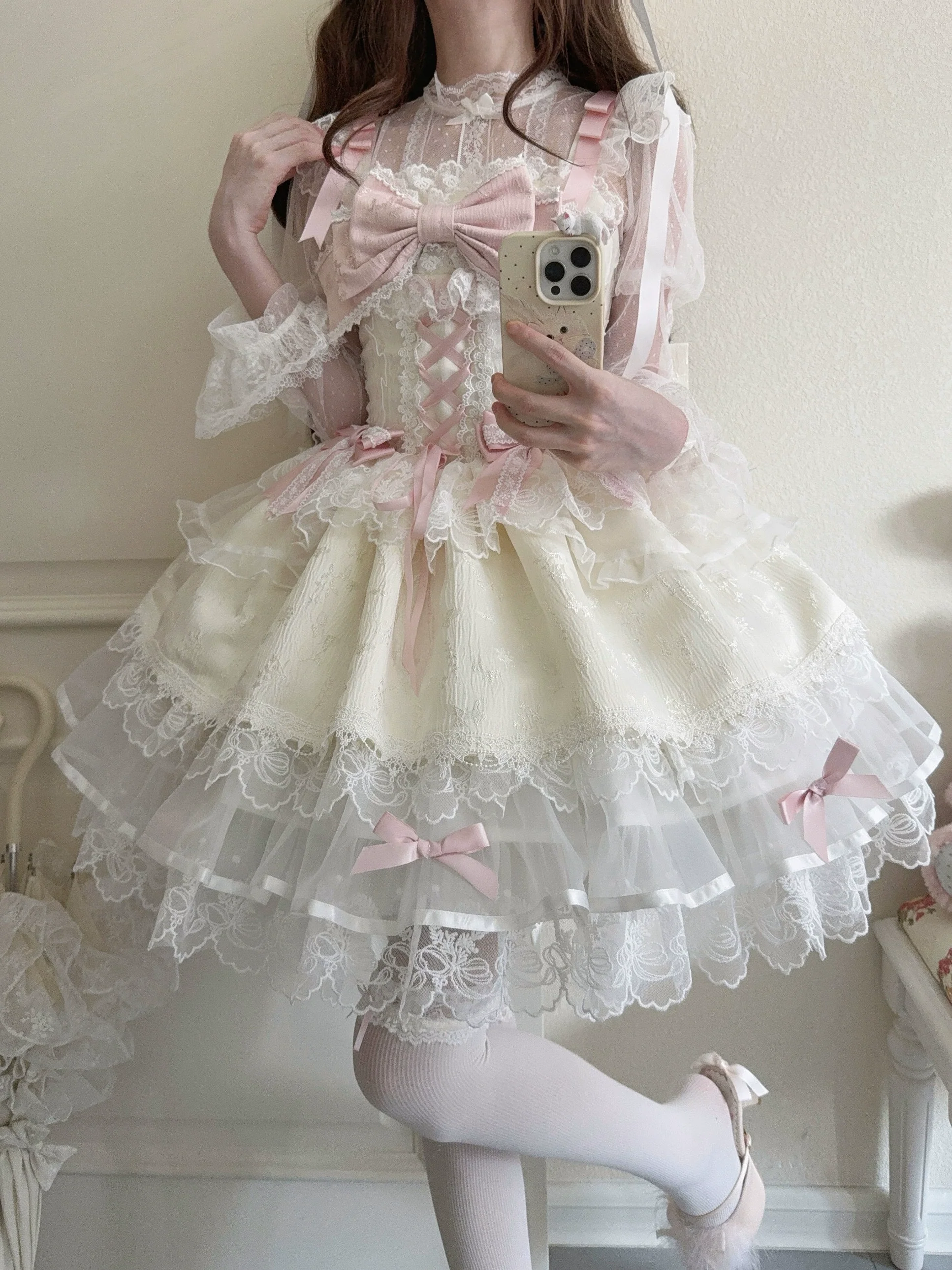 Fleeting Isle - Sweet Lolita Ballet Style Jumper Dress - Image 33