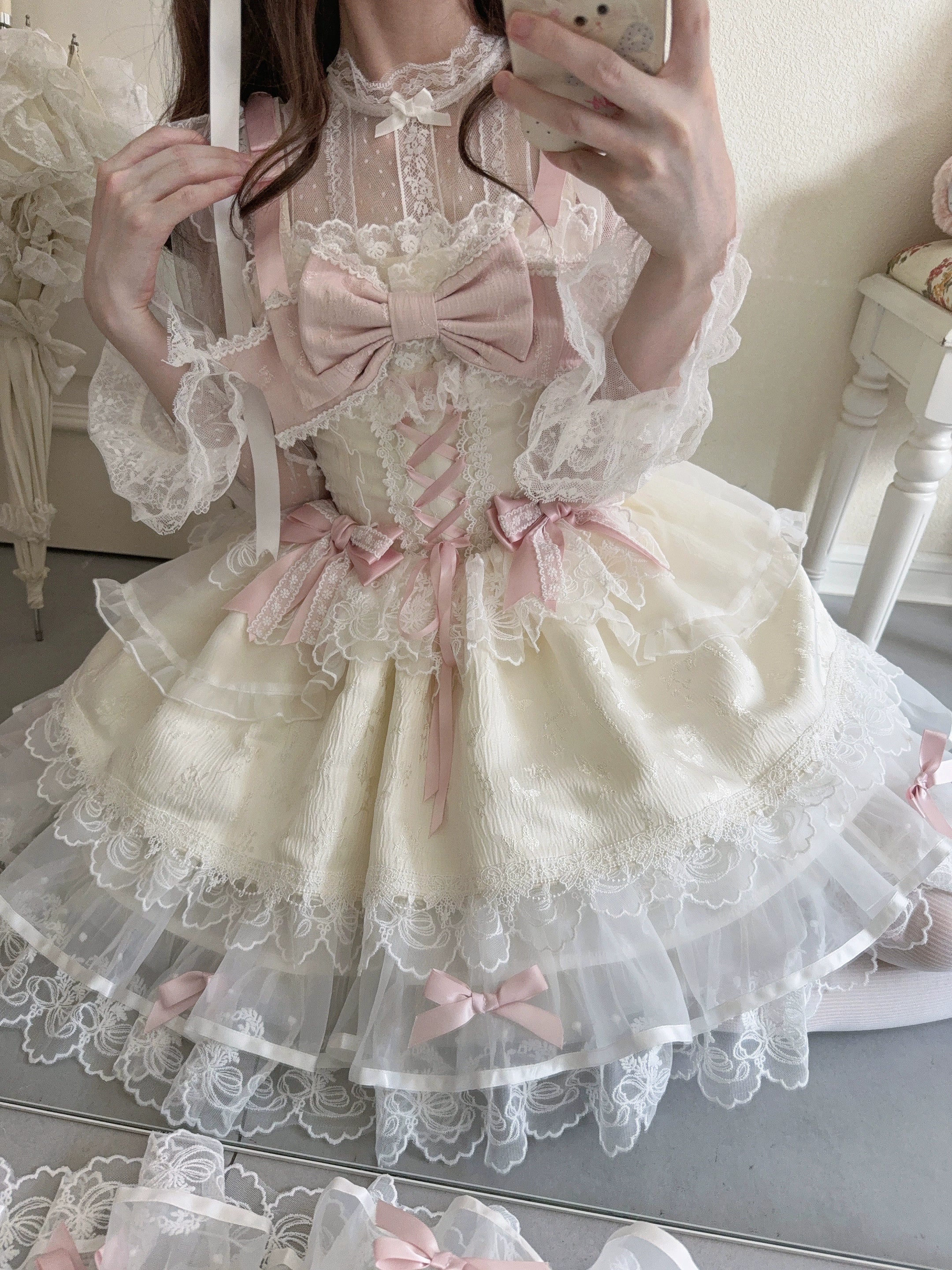 Fleeting Isle - Sweet Lolita Ballet Style Jumper Dress - Image 38