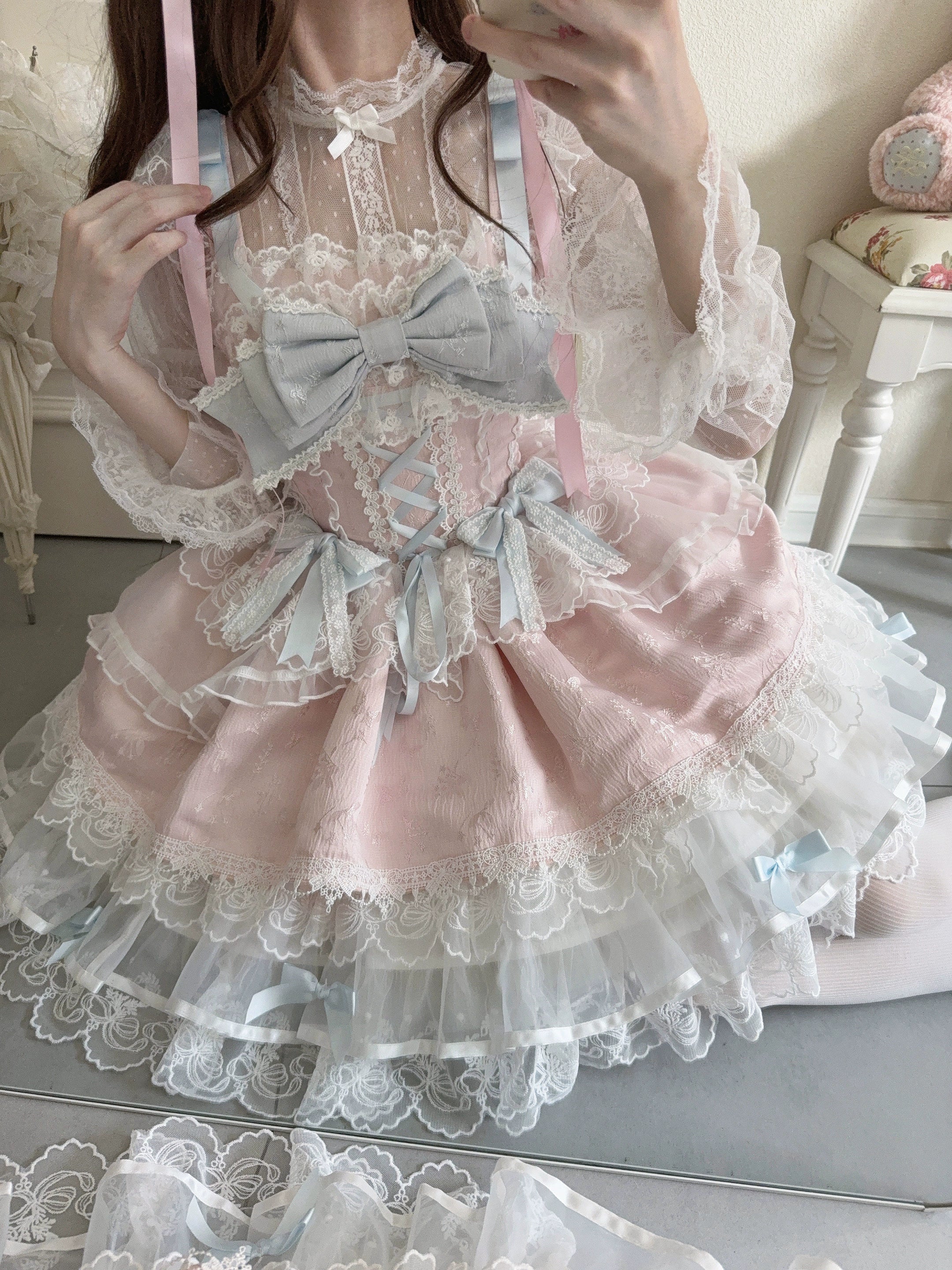 Fleeting Isle - Sweet Lolita Ballet Style Jumper Dress - Image 41