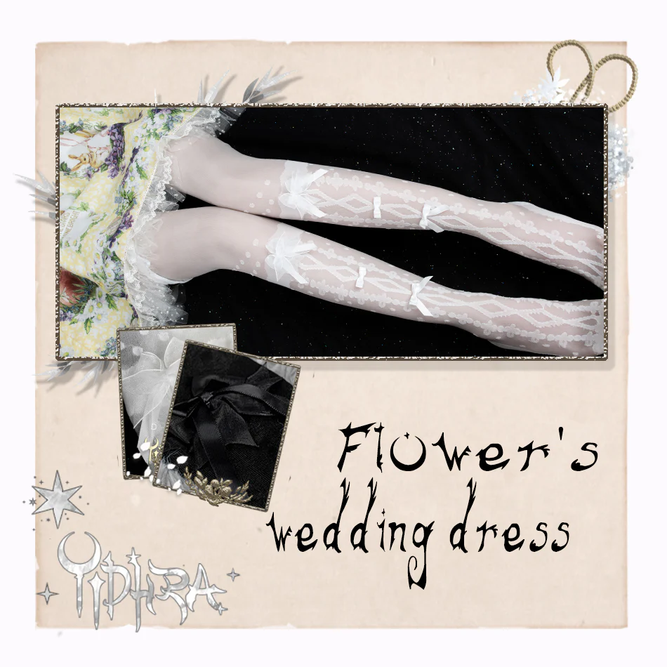 Yidhra - Sweet Lolita Black and White Summer Pantyhose