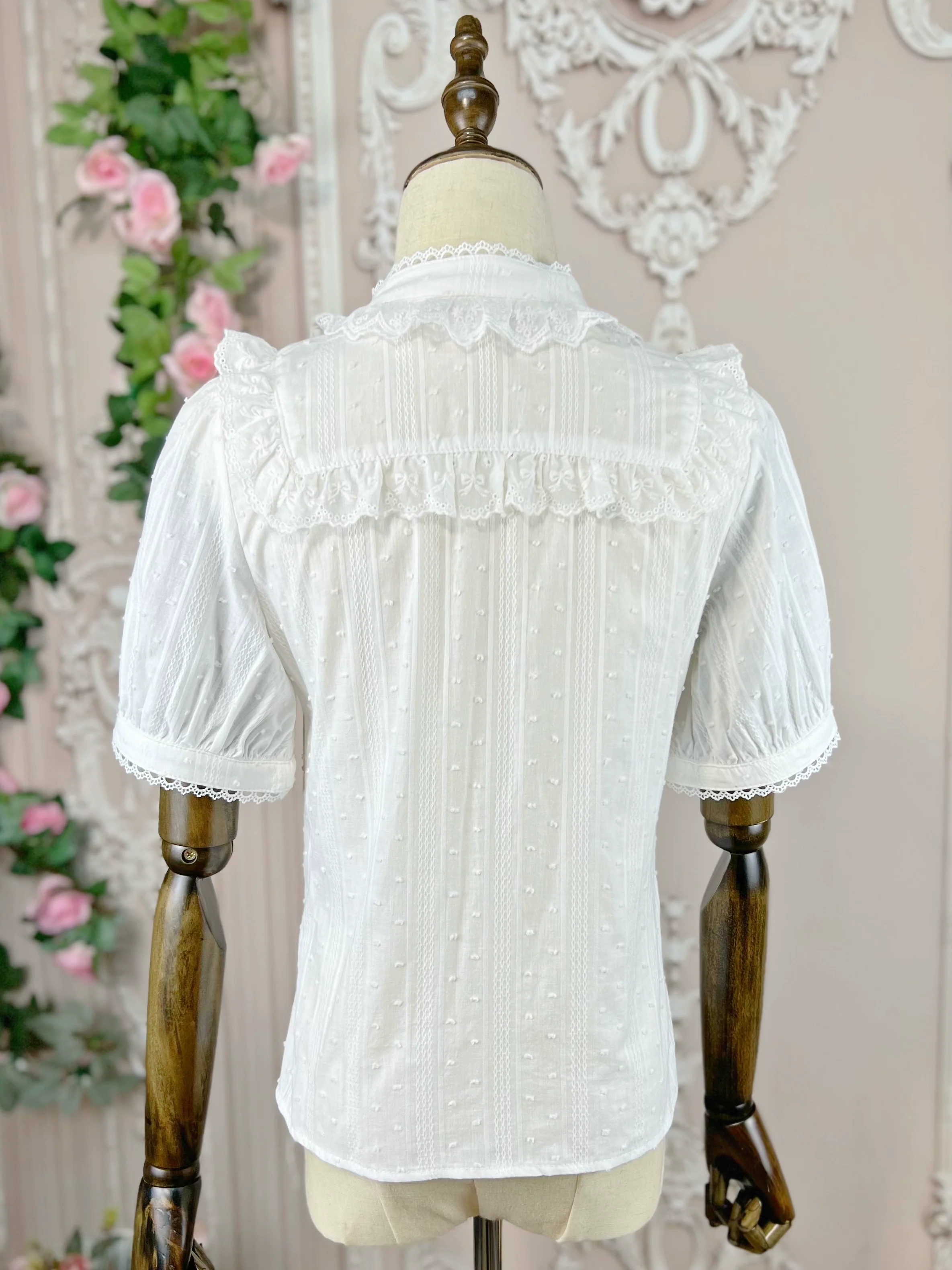 Sweet Lolita Blouse Cotton Summer Short Sleeve Shirt - Image 19