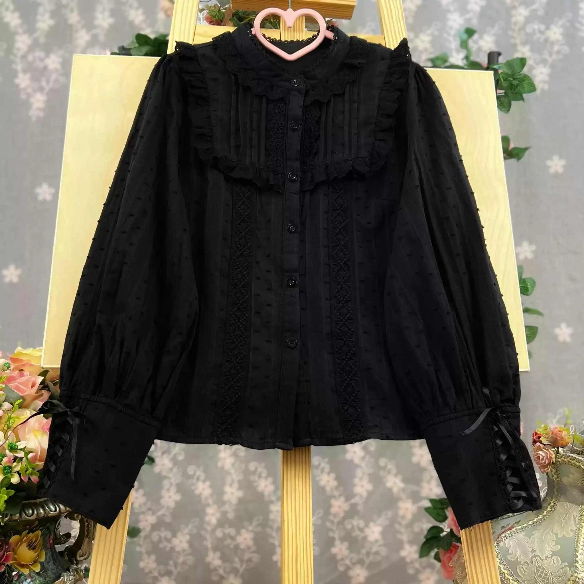 Sweet Lolita Blouse Cotton Summer Short Sleeve Shirt - Image 42