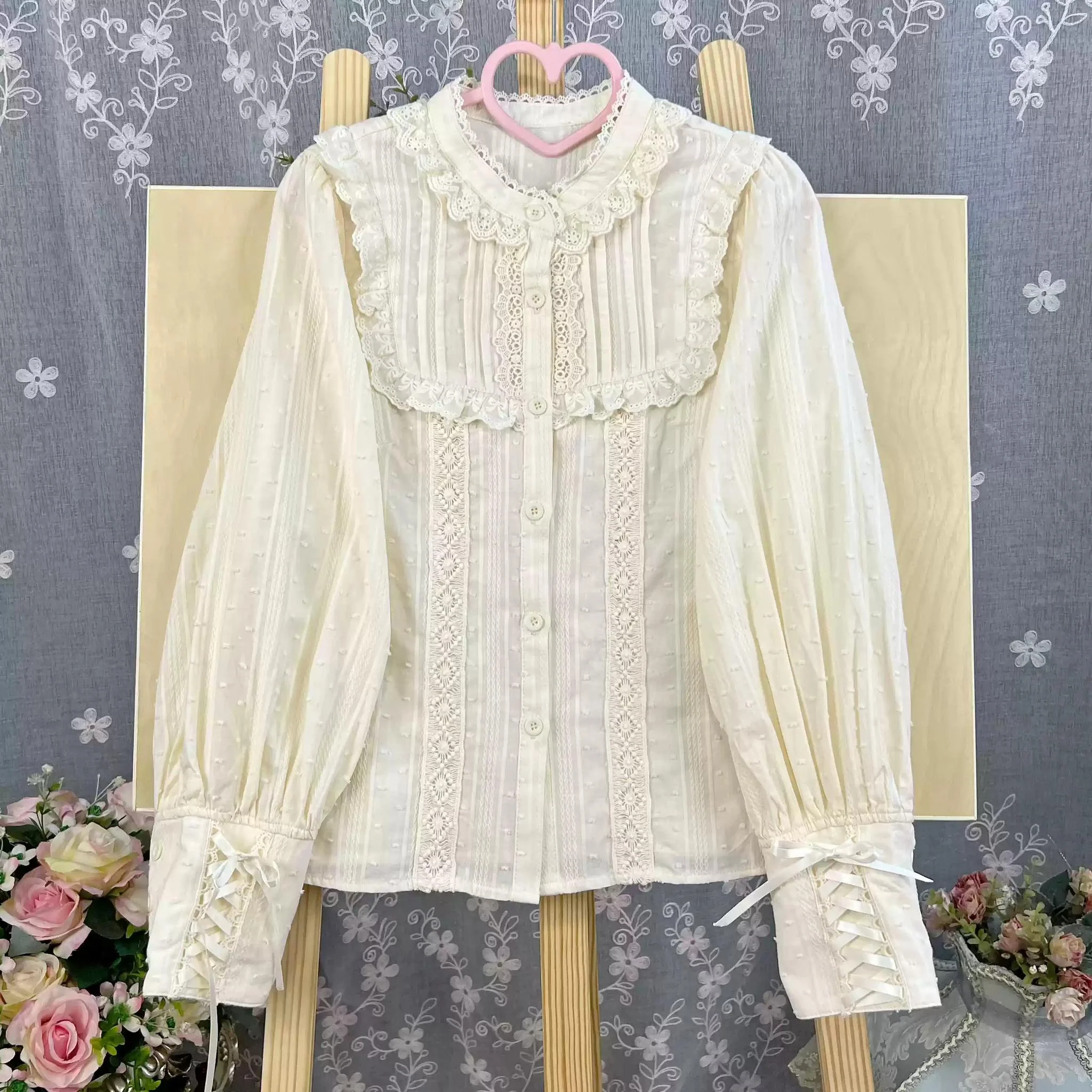 Sweet Lolita Blouse Cotton Summer Short Sleeve Shirt - Image 43