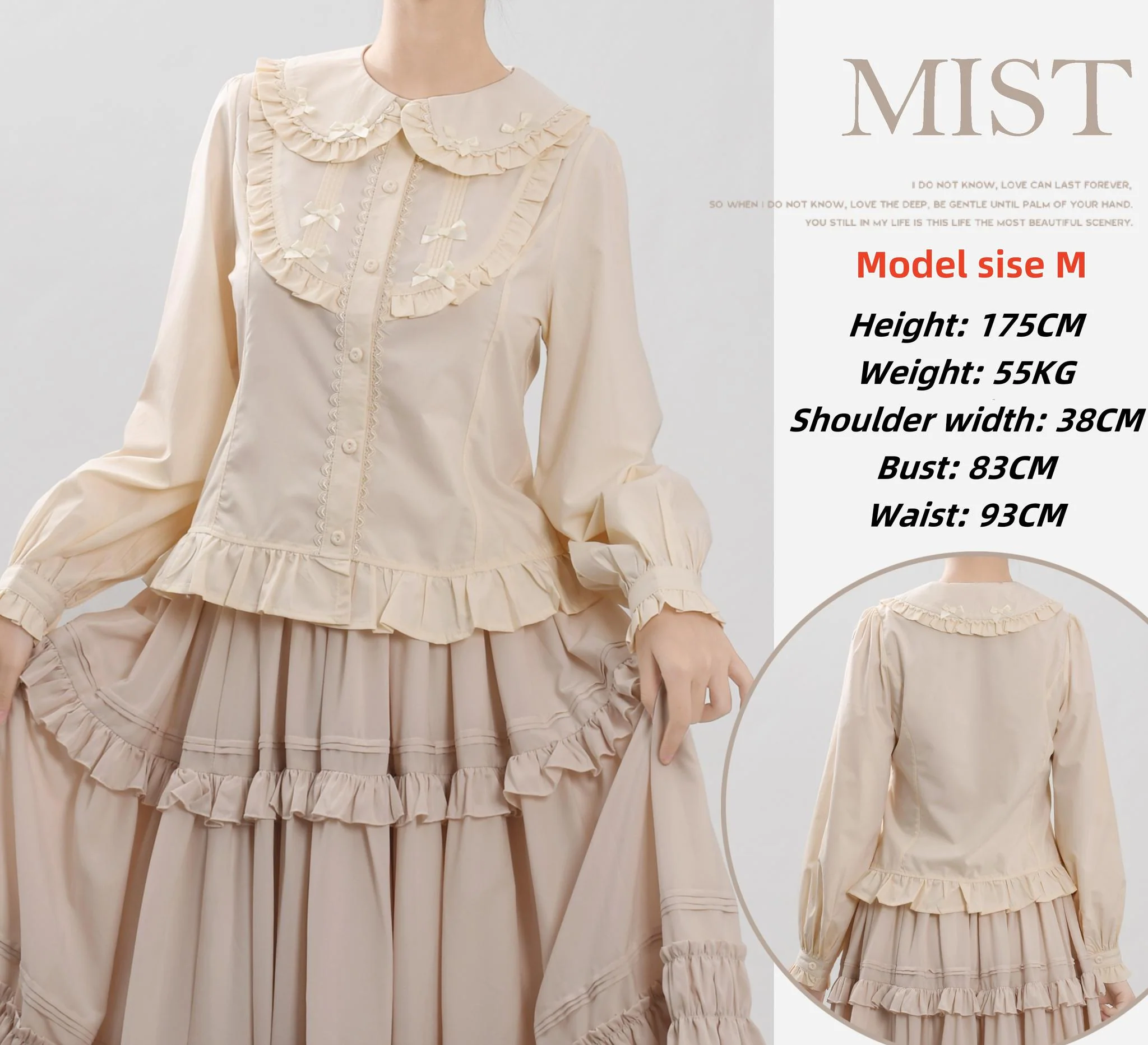 Sweet Lolita Blouse Doll Collar Lolita Shirt With Bubble Sleeve - Image 12