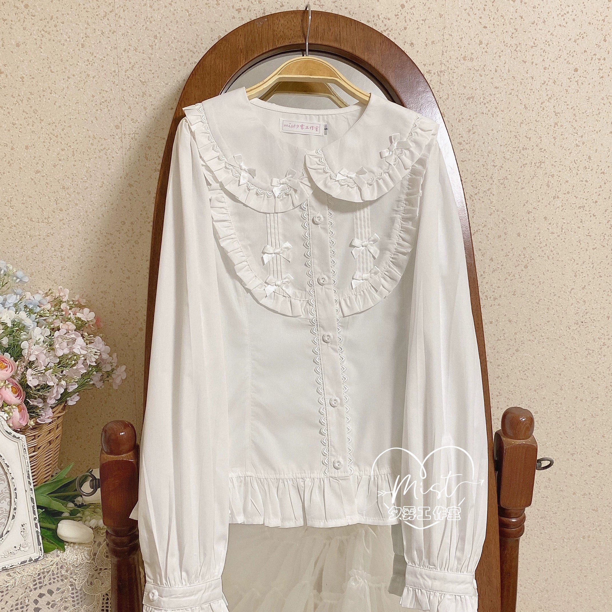 Sweet Lolita Blouse Doll Collar Lolita Shirt With Bubble Sleeve - Image 32