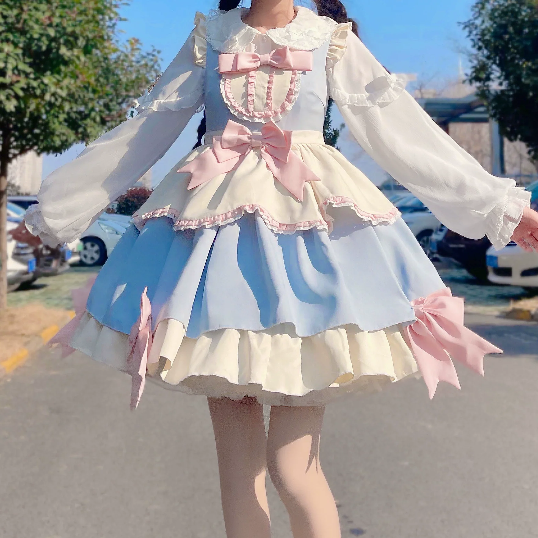 Sweet Lolita Blouse Double-layered Puff Sleeves Lolita Shirt - Image 17