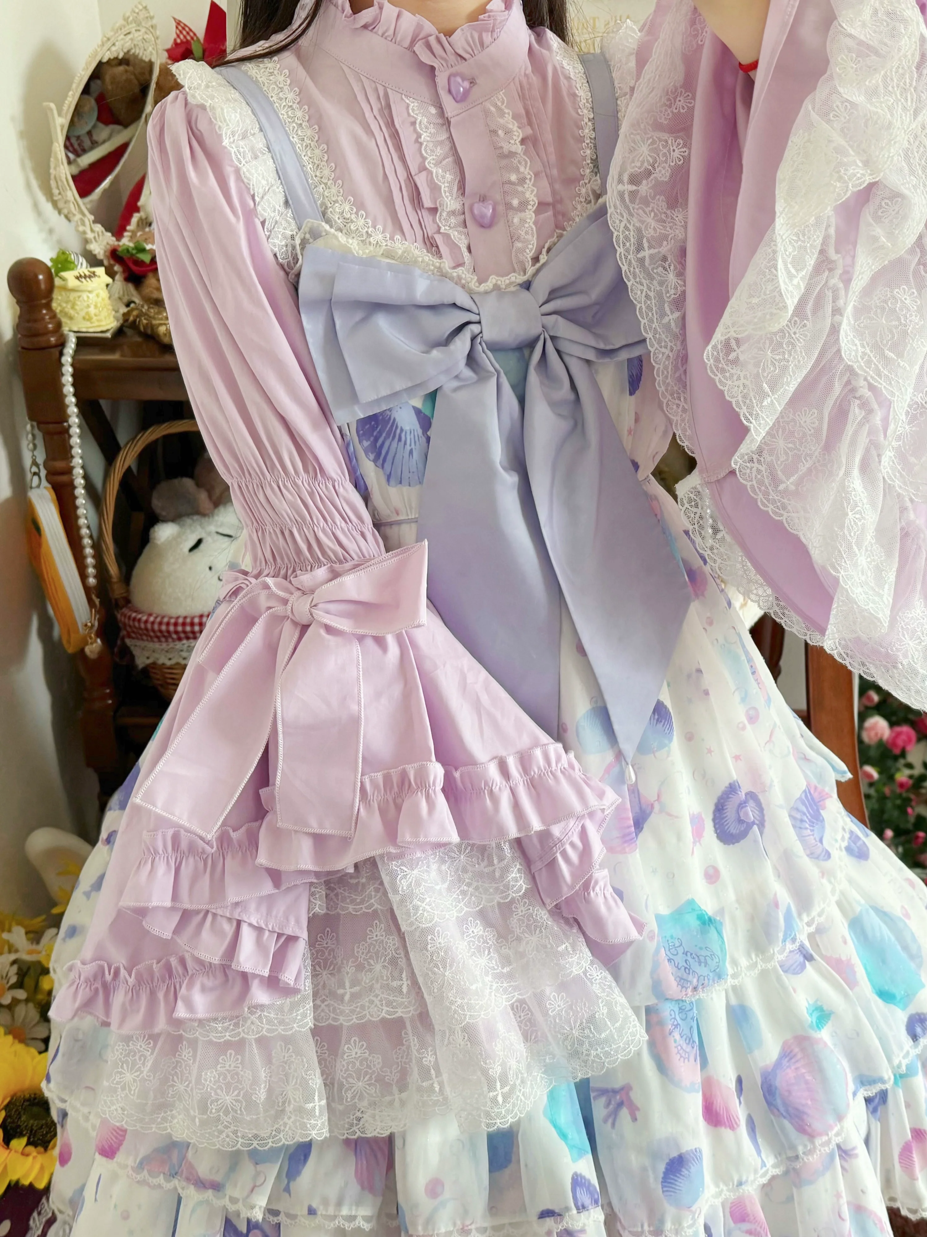 Twilight Zone - Sweet Lolita Blouse Princess Sleeve Shirt Inner Wear - Image 8