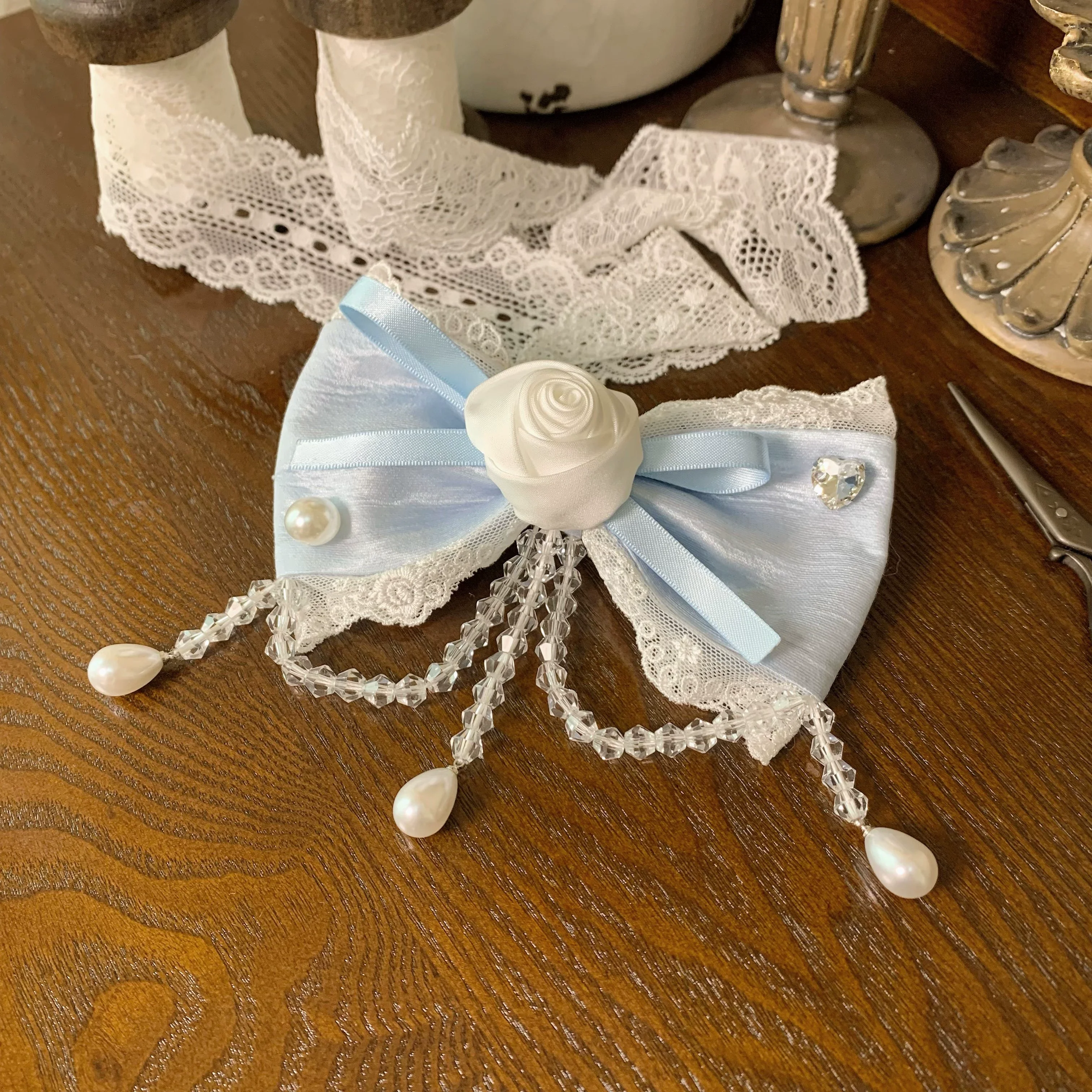 Flower Banquet - Wishing Star - Sweet Lolita Blouse Princess Sleeve Shirt and Accessories - Image 8