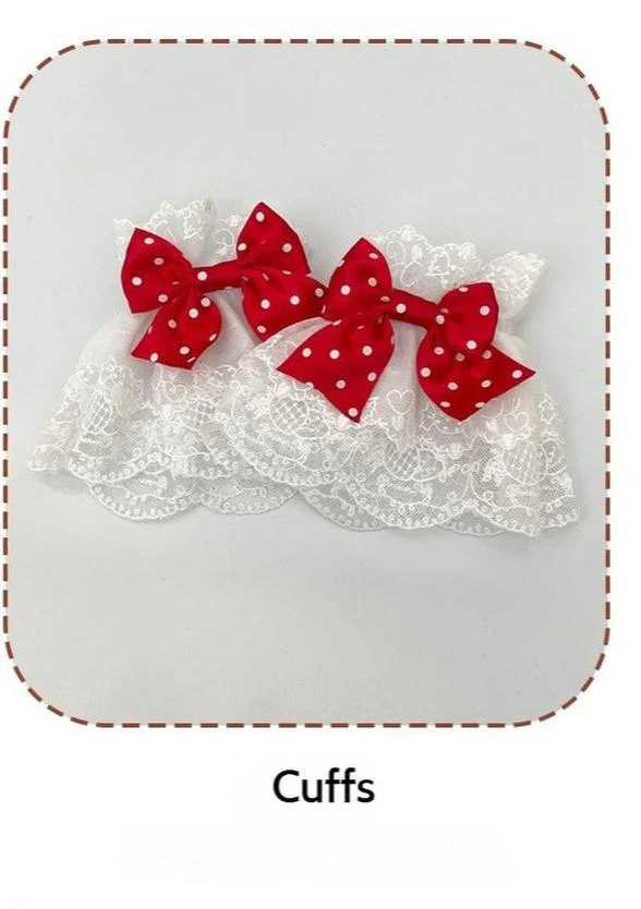 Mengfuzi - Strawberry - Sweet Lolita BNT Strawberry Print Detachable Sleeves - Image 12